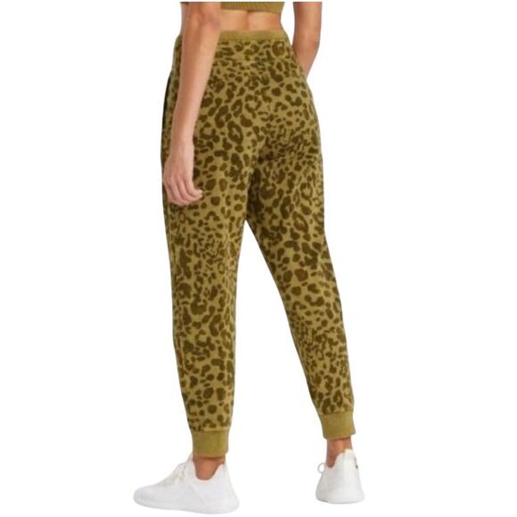 JoyLab 7/8 Jogger Pants Women's Size S Army Cheetah Print High Rise Drawstring - Picture 2 of 15